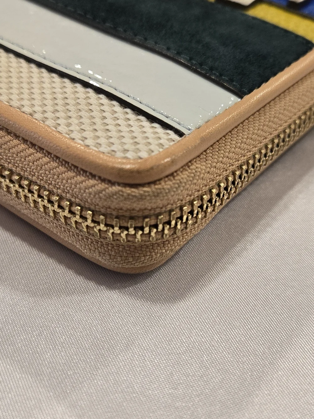 Tory Burch Balloon Stripe Zip Wallet